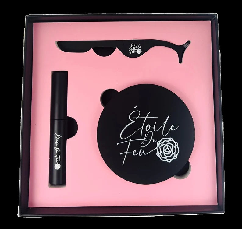 Celine: 3D Magnetic Premium Silk Lashes, Magnetic Eyeliner, & Tweezers Ultimate Kit