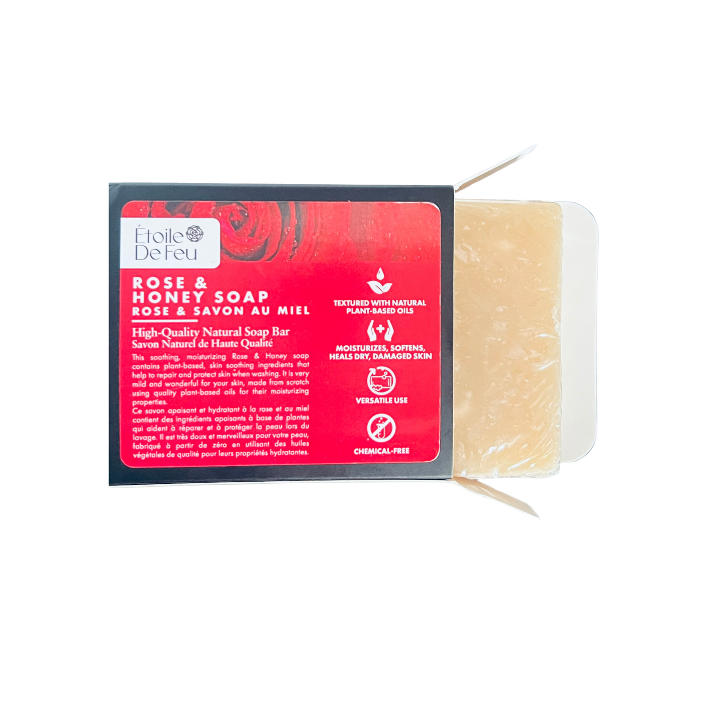 Rose & Honey High-Quality Natural Soap - 4.4oz: Embrace the Gentle Luxury of Nature 🌹🍯